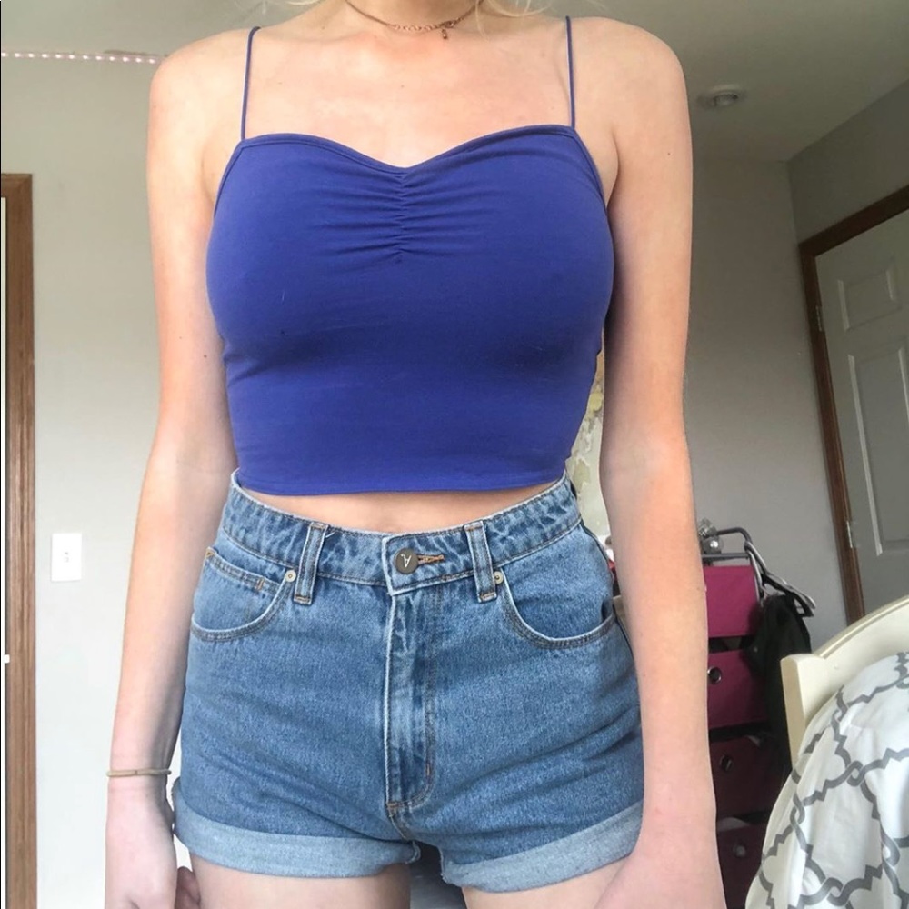 Urban outfitters blue crop top